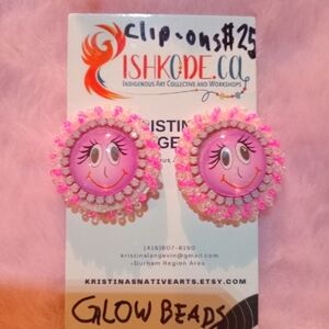 Pink Clip-On Earrings